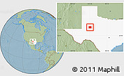 Savanna Style Location Map of Howard County, highlighted parent region, hill shading