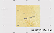 Physical Map of Howard County, cropped outside