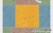 Political Map of Howard County, semi-desaturated