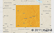 Political Map of Howard County, shaded relief outside