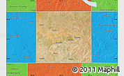 Satellite Map of Howard County, political outside