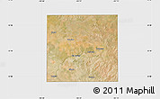 Satellite Map of Howard County, single color outside