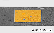 Political Panoramic Map of Howard County, darken, desaturated