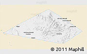Classic Style 3D Map of Jeff Davis County, single color outside