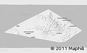 Gray 3D Map of Jeff Davis County, single color outside