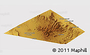 Physical 3D Map of Jeff Davis County, cropped outside