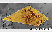 Physical 3D Map of Jeff Davis County, darken, desaturated