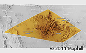 Physical 3D Map of Jeff Davis County, lighten, desaturated