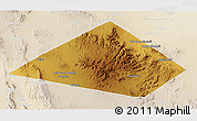Physical 3D Map of Jeff Davis County, lighten