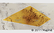 Physical 3D Map of Jeff Davis County, lighten, semi-desaturated