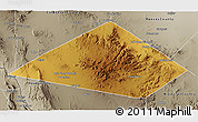 Physical 3D Map of Jeff Davis County, semi-desaturated