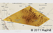 Physical 3D Map of Jeff Davis County, shaded relief outside