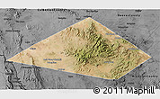 Satellite 3D Map of Jeff Davis County, darken, desaturated