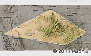 Satellite 3D Map of Jeff Davis County, darken, semi-desaturated