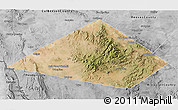 Satellite 3D Map of Jeff Davis County, desaturated