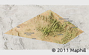 Satellite 3D Map of Jeff Davis County, lighten, semi-desaturated