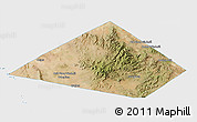 Satellite 3D Map of Jeff Davis County, single color outside