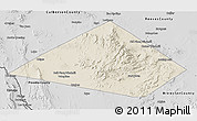 Shaded Relief 3D Map of Jeff Davis County, desaturated