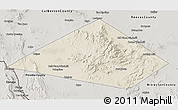 Shaded Relief 3D Map of Jeff Davis County, semi-desaturated