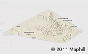Shaded Relief 3D Map of Jeff Davis County, single color outside