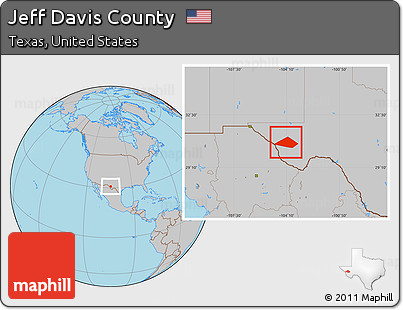 Gray Location Map of Jeff Davis County