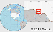 Gray Location Map of Jeff Davis County, highlighted country