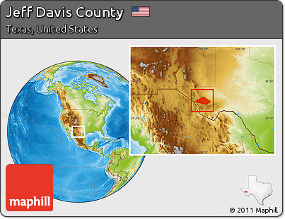Physical Location Map of Jeff Davis County