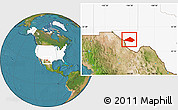Satellite Location Map of Jeff Davis County, highlighted country
