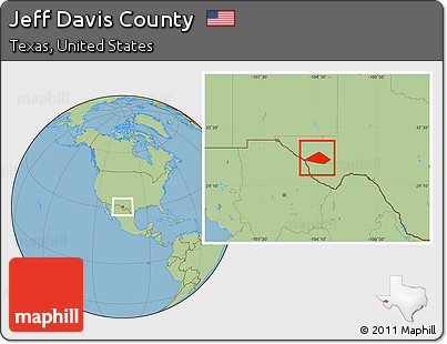Savanna Style Location Map of Jeff Davis County