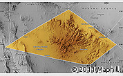 Physical Map of Jeff Davis County, desaturated