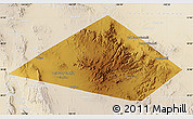 Physical Map of Jeff Davis County, lighten