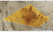 Physical Map of Jeff Davis County, semi-desaturated