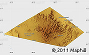 Physical Map of Jeff Davis County, single color outside
