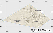 Shaded Relief Map of Jeff Davis County, single color outside