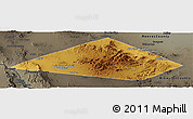 Physical Panoramic Map of Jeff Davis County, darken, semi-desaturated