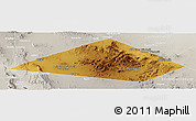 Physical Panoramic Map of Jeff Davis County, lighten, semi-desaturated