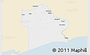 Classic Style 3D Map of Jefferson County, single color outside