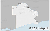 Gray 3D Map of Jefferson County, single color outside