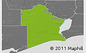 Physical 3D Map of Jefferson County, desaturated