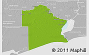 Physical 3D Map of Jefferson County, lighten, desaturated