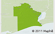 Physical 3D Map of Jefferson County, lighten