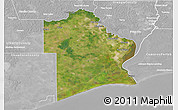 Satellite 3D Map of Jefferson County, lighten, desaturated