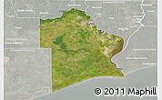 Satellite 3D Map of Jefferson County, lighten, semi-desaturated