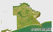Satellite 3D Map of Jefferson County, single color outside