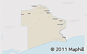 Shaded Relief 3D Map of Jefferson County, single color outside