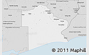 Silver Style 3D Map of Jefferson County