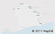 Silver Style 3D Map of Jefferson County, single color outside