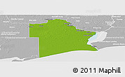 Physical Panoramic Map of Jefferson County, lighten, desaturated