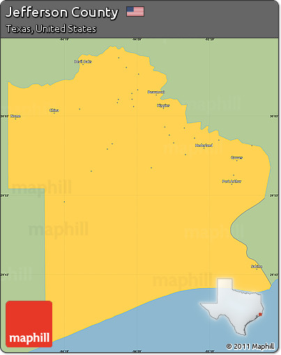 Savanna Style Simple Map of Jefferson County, single color outside