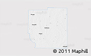 Silver Style 3D Map of Kaufman County, single color outside